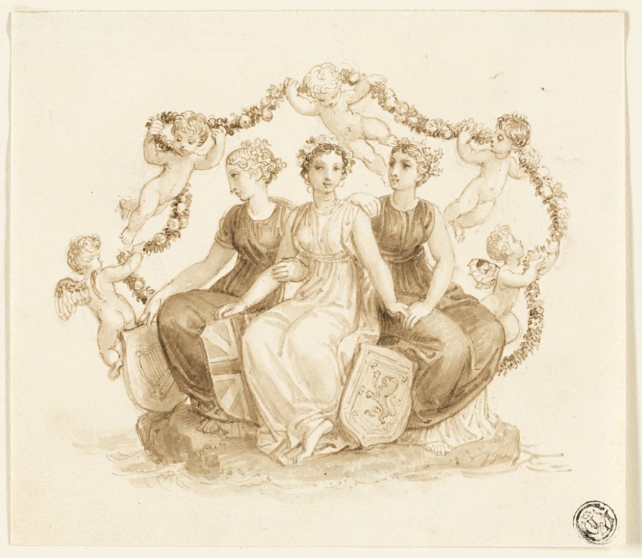 Allegoria di Inghilterra, Scozia e Irlanda da Thomas Stothard