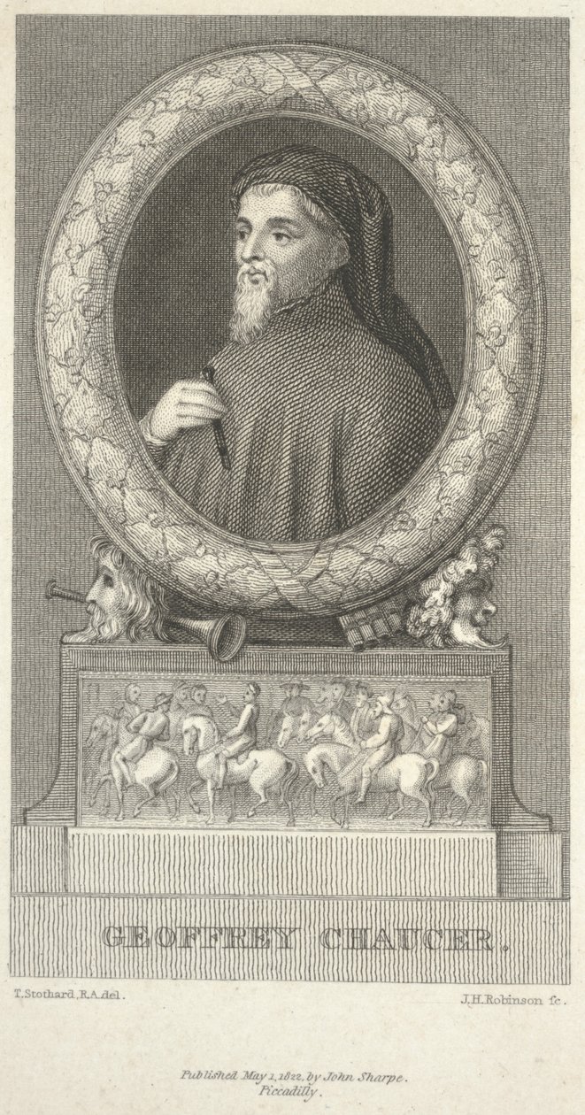 Geoffrey Chaucer, inciso da John Henry Robinson da Thomas Stothard