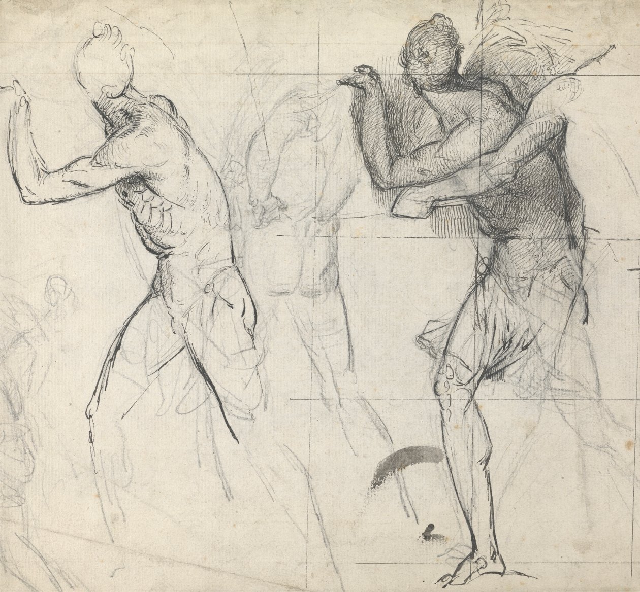 Schizzo di figure classiche in azione da Thomas Stothard