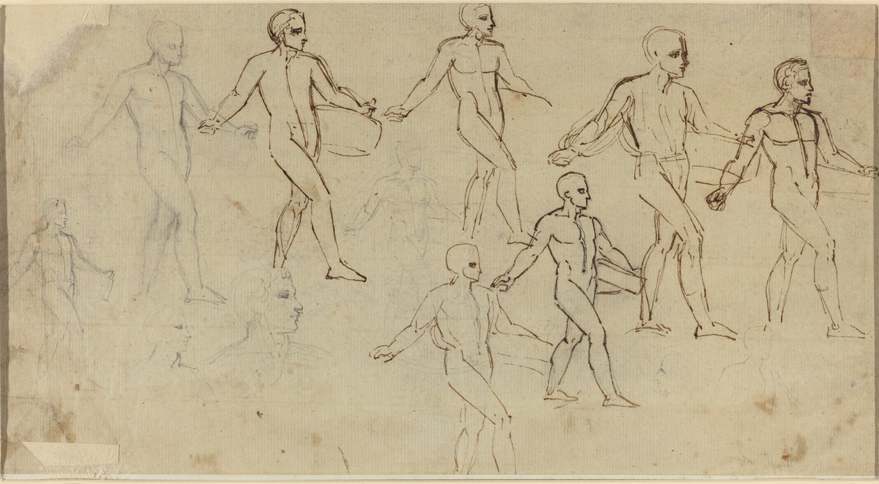 Studi di un seminatore (Illustrazione per le Stagioni di Thomson) da Thomas Stothard