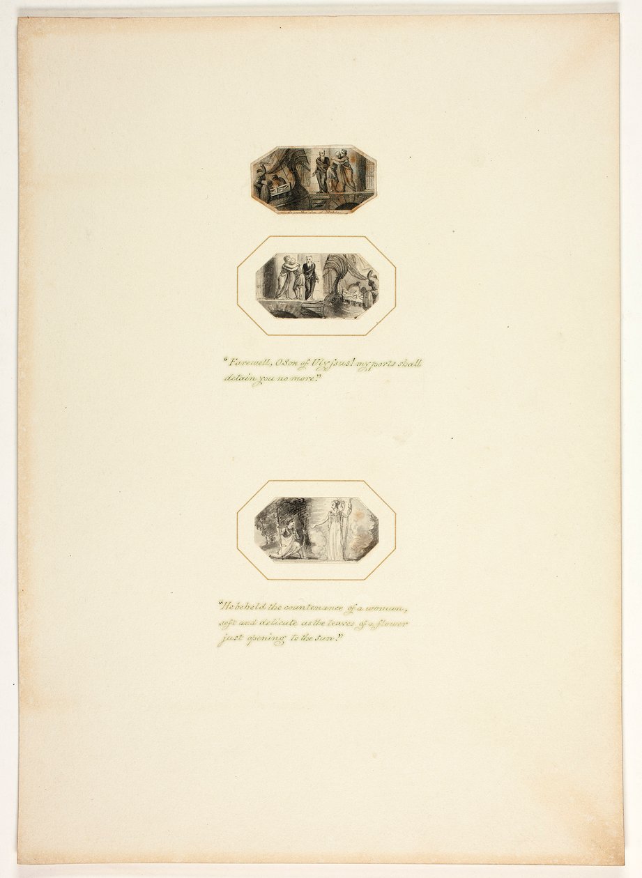Studie für eine Platte aus Telemachus da Thomas Stothard