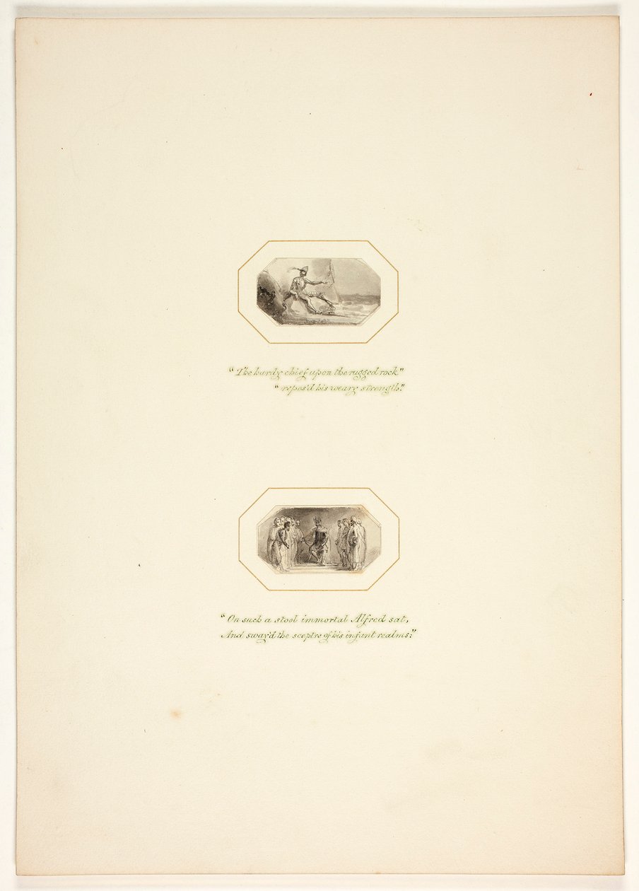Studio per una tavola da The Task da Thomas Stothard