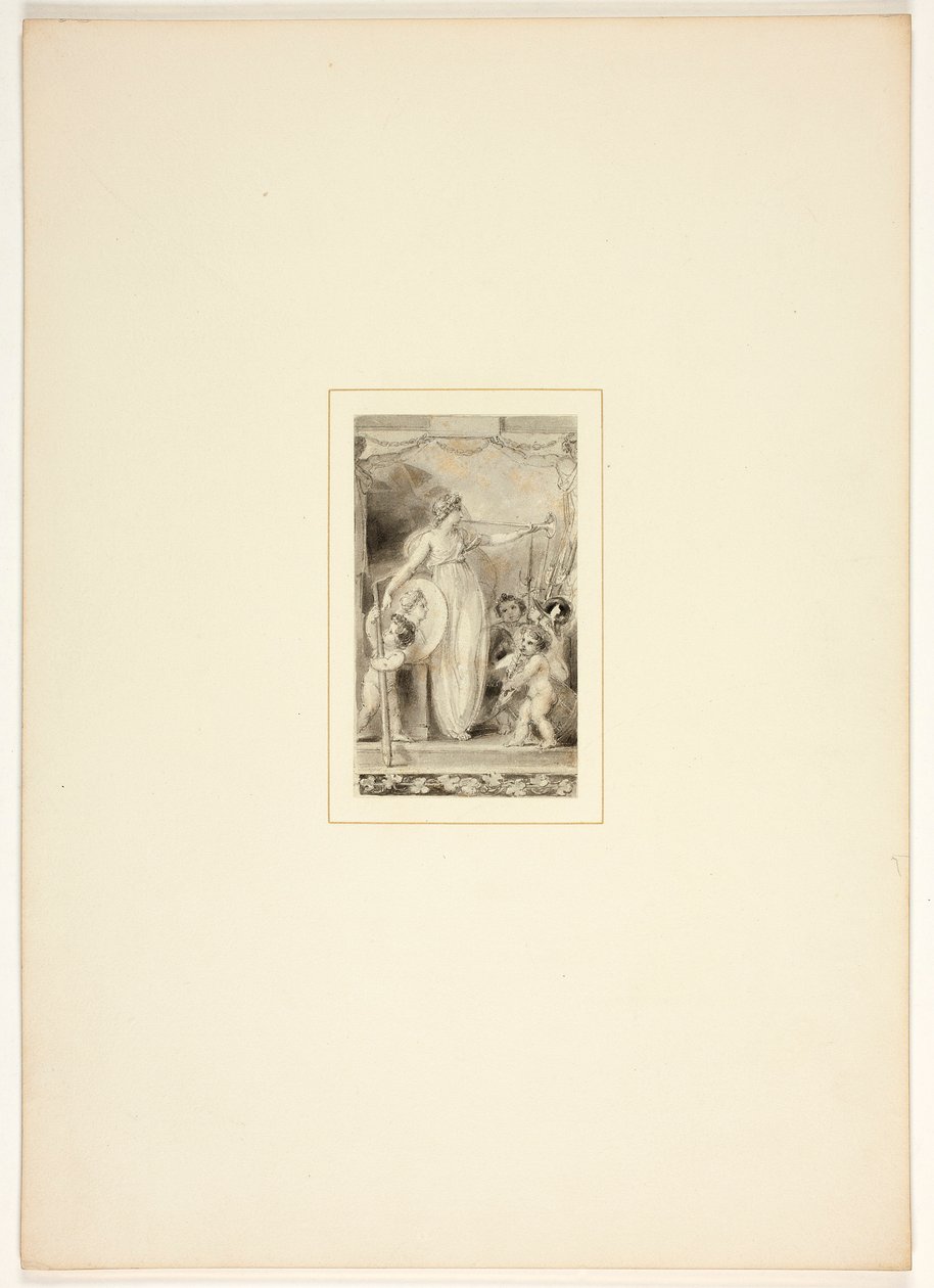 Studio per una tavola da Il compito da Thomas Stothard