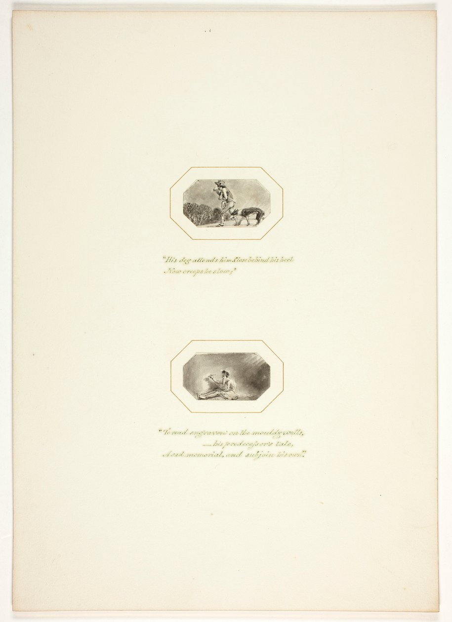 Studio per una tavola da The Task da Thomas Stothard