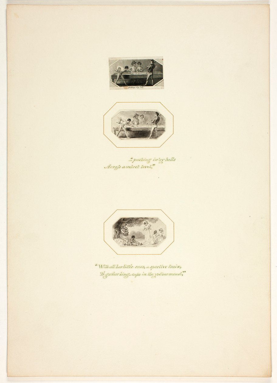 Studio per una tavola da Il compito da Thomas Stothard