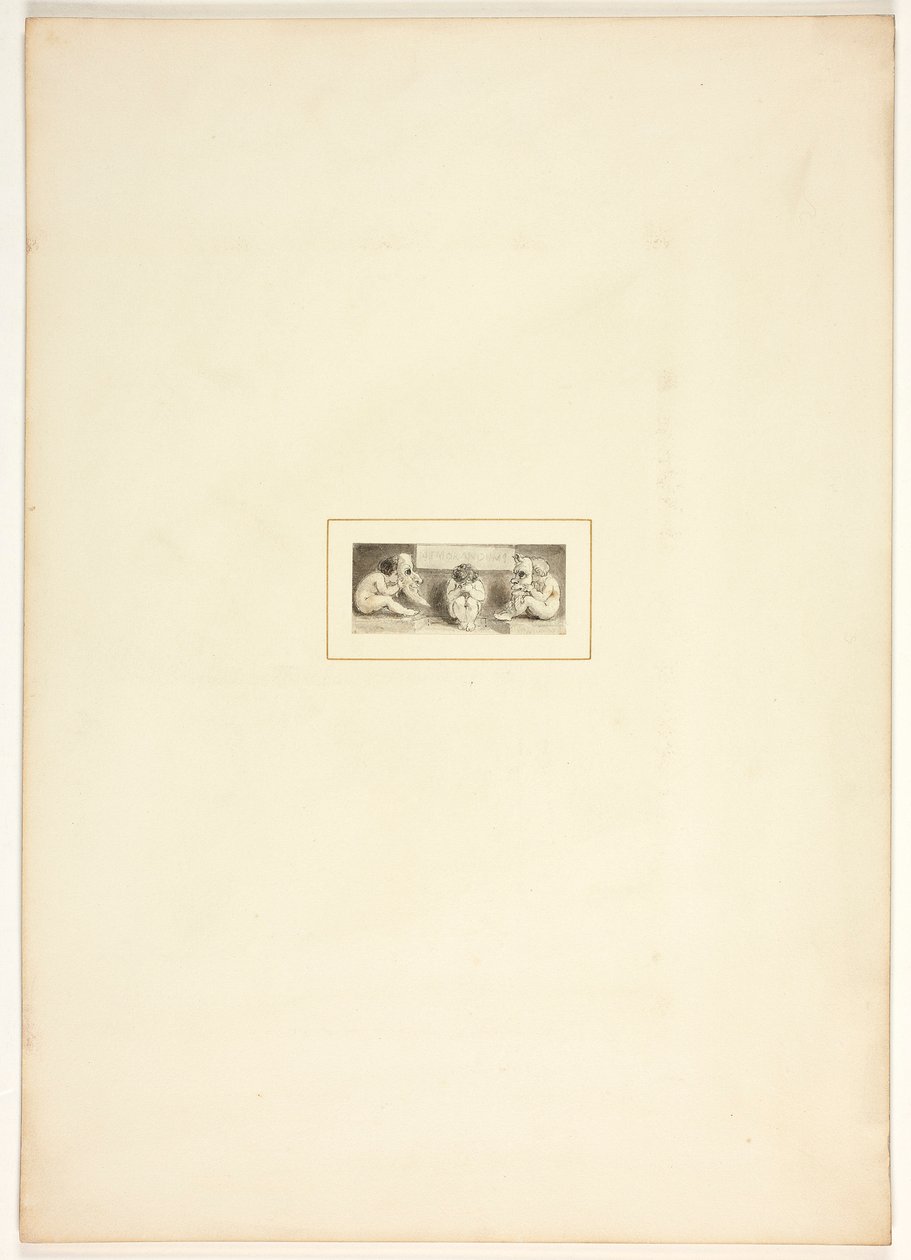 Studio per una tavola da Il compito da Thomas Stothard