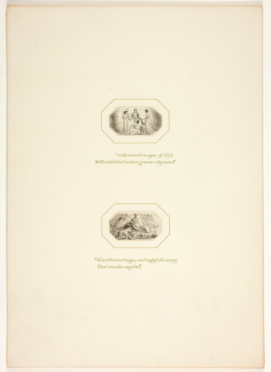 Studio per una tavola da The Task da Thomas Stothard