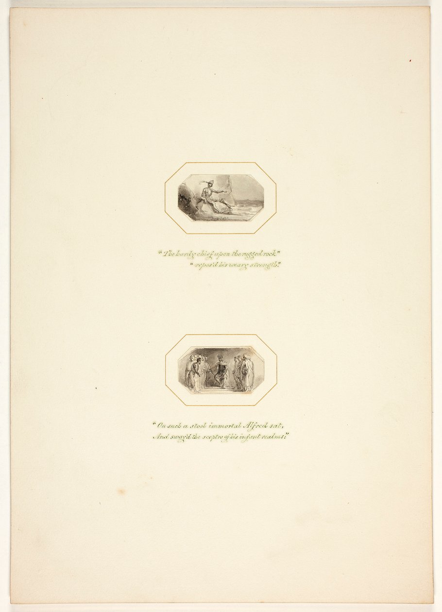 Studio per una tavola da The Task da Thomas Stothard