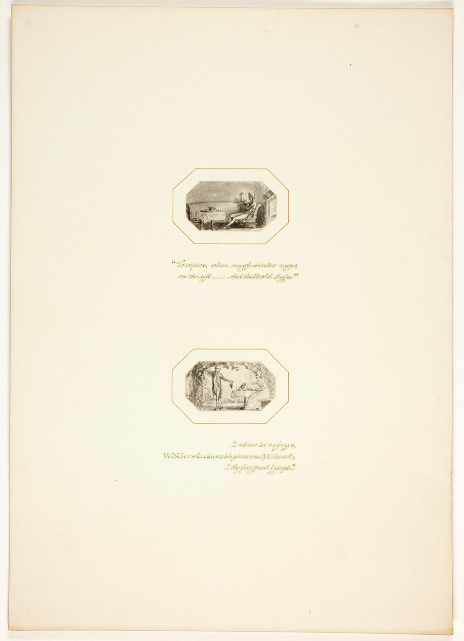 Studie für eine Platte aus The Task da Thomas Stothard