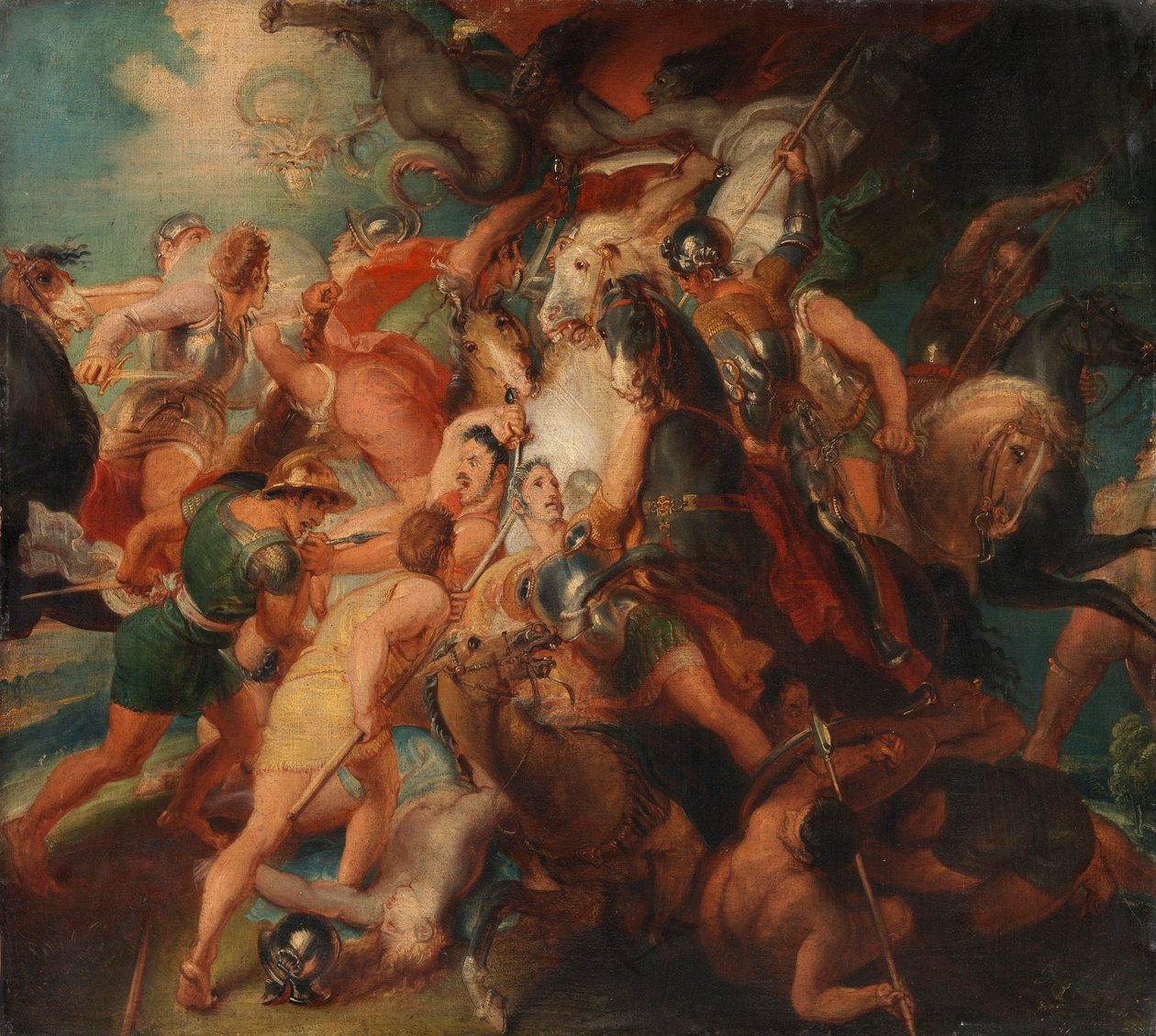 Gli orrori della guerra, bozzetto per il murale di Burghley House da Thomas Stothard