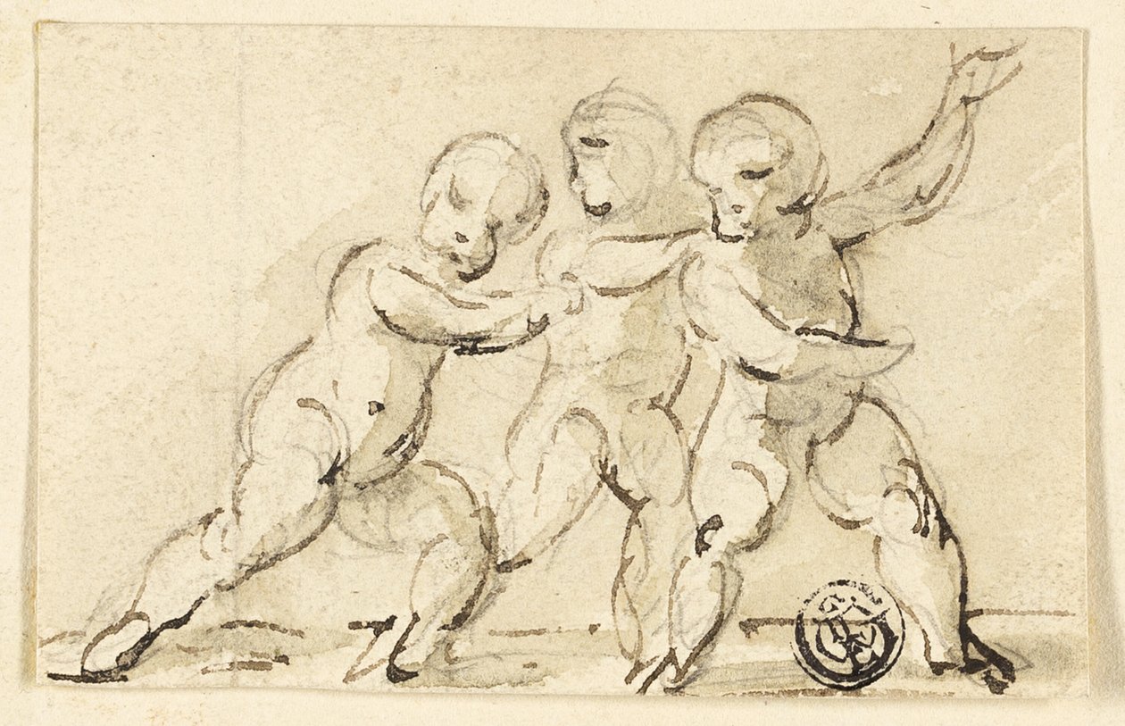 Tre putti che giocano da Thomas Stothard