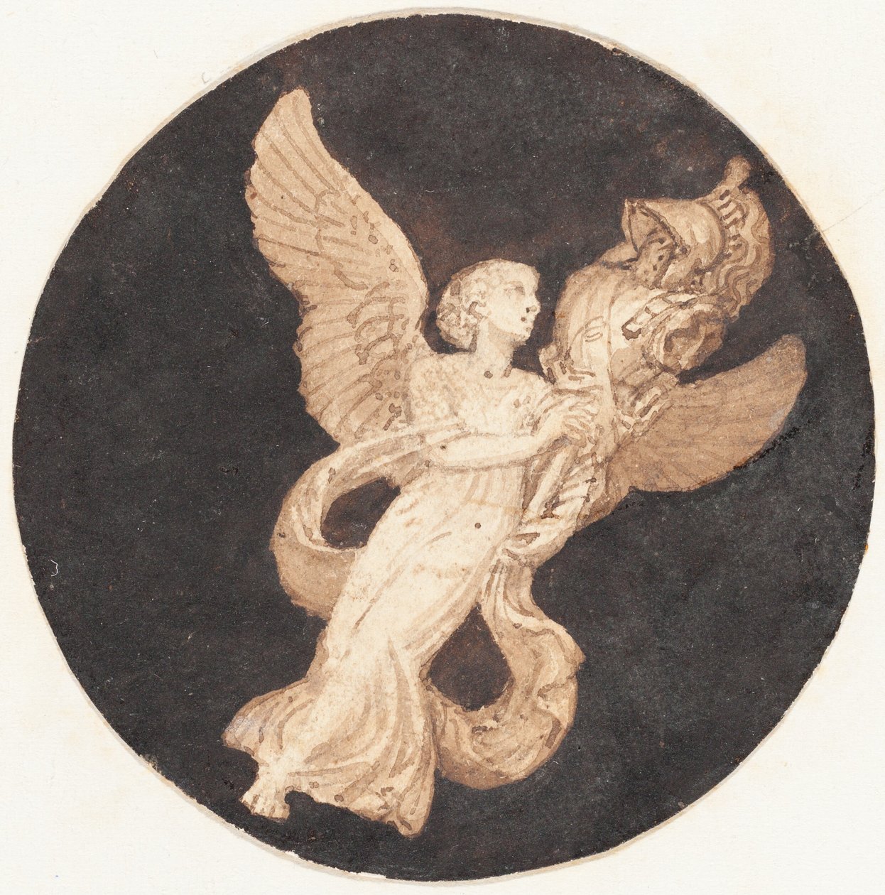 Vignetta per una pagina del titolo: "Vittoria Alata" da Thomas Stothard