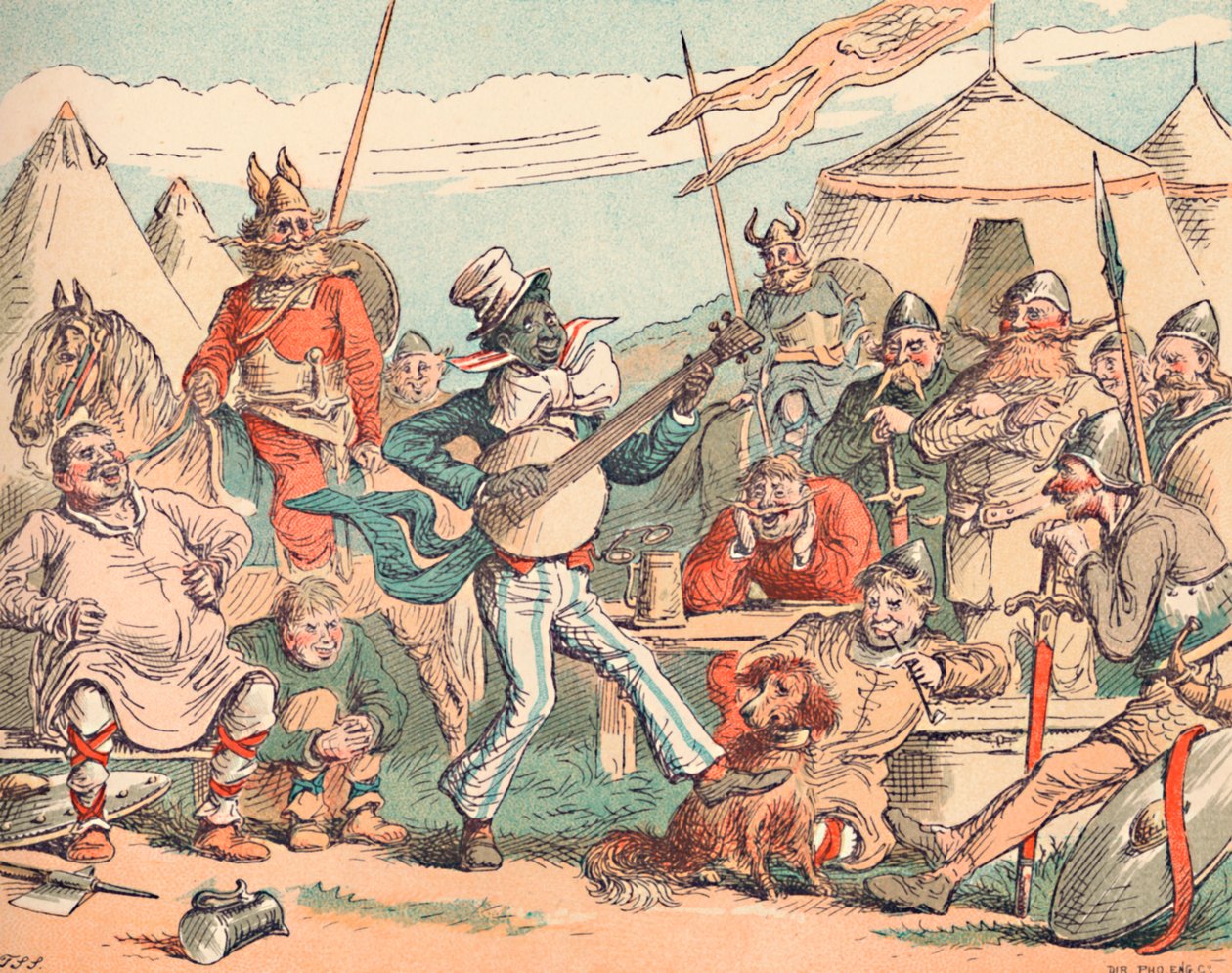 Re Alfredo nel campo danese, c. 1884 da Thomas Strong Seccombe