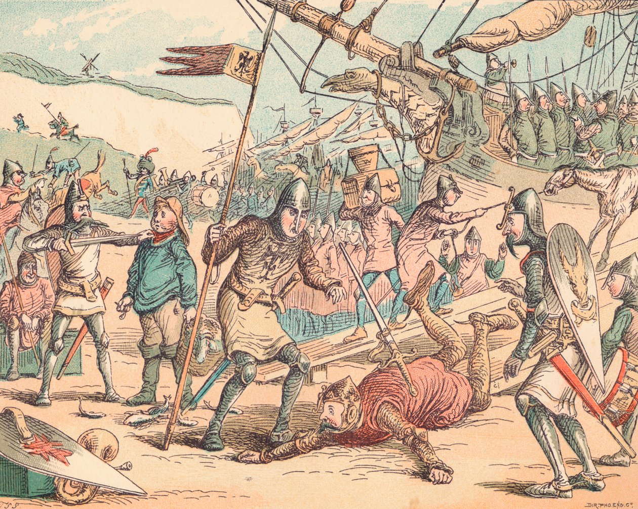 Lo sbarco di Guglielmo il Conquistatore, c1884 da Thomas Strong Seccombe