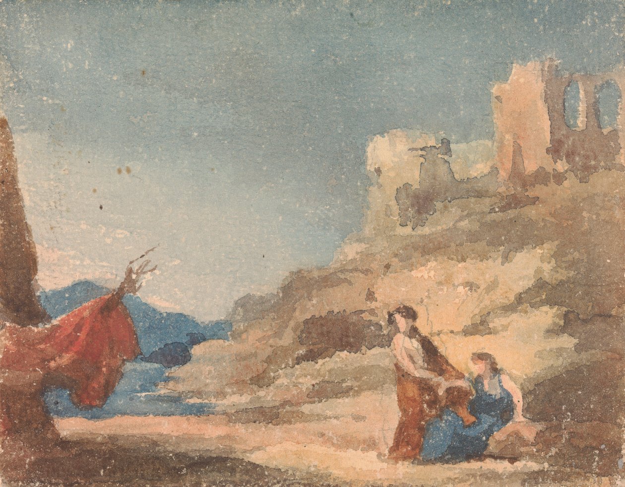Figure tra le rovine su una collina da Thomas Sully