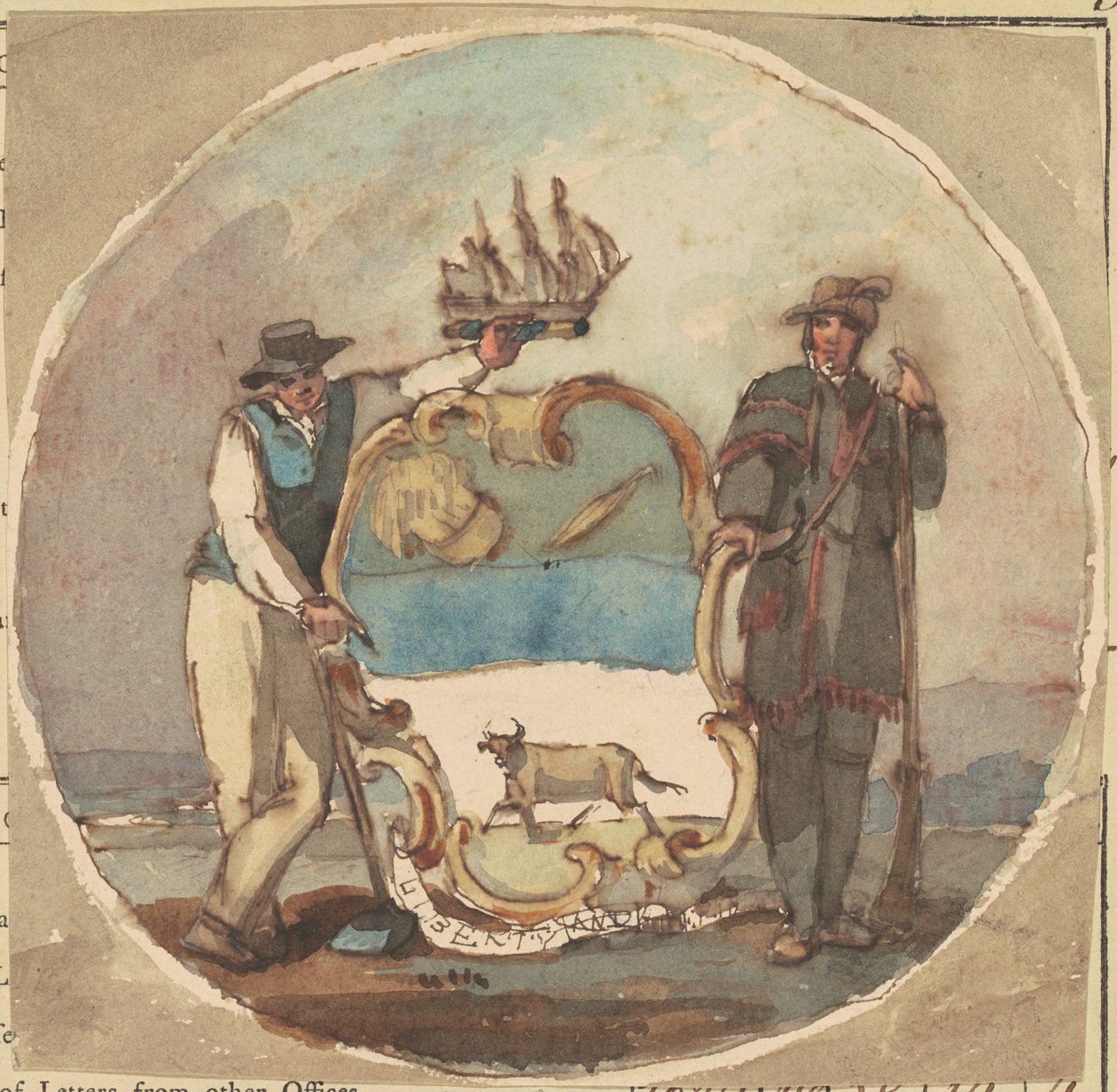 Studio per "Il grande sigillo dello Stato del Delaware" da Thomas Sully