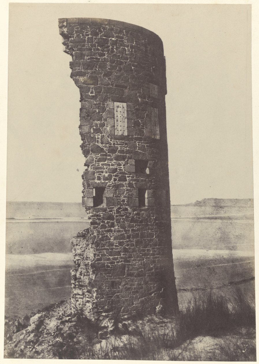 Torre colpita da un fulmine, baia di Saint-Ouen, 1854 (foto) da Thomas Sutton