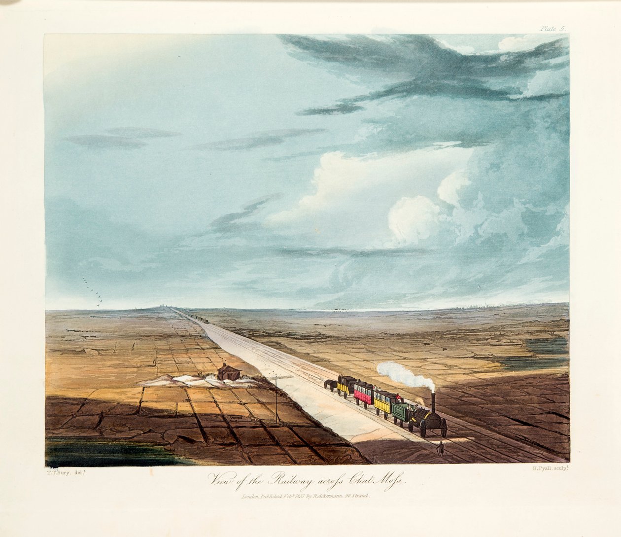 Ponte di Rainhill, Chat Moss, vicino a Liverpool da Thomas Talbot Bury