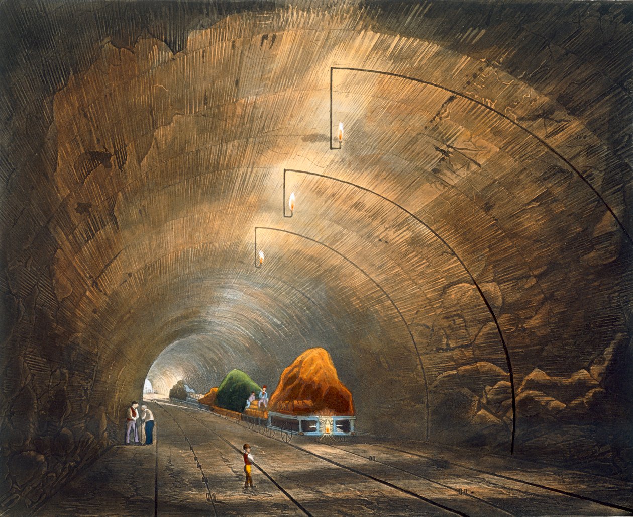 Il Tunnel, Liverpool e Manchester Railway da Thomas Talbot Bury