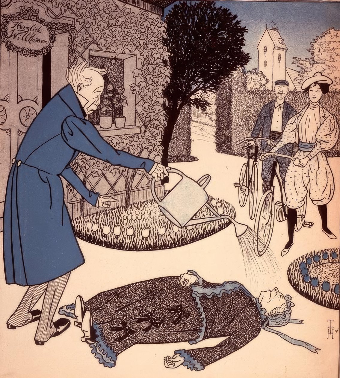 La visita dei novelli sposi da Thomas Theodor Heine
