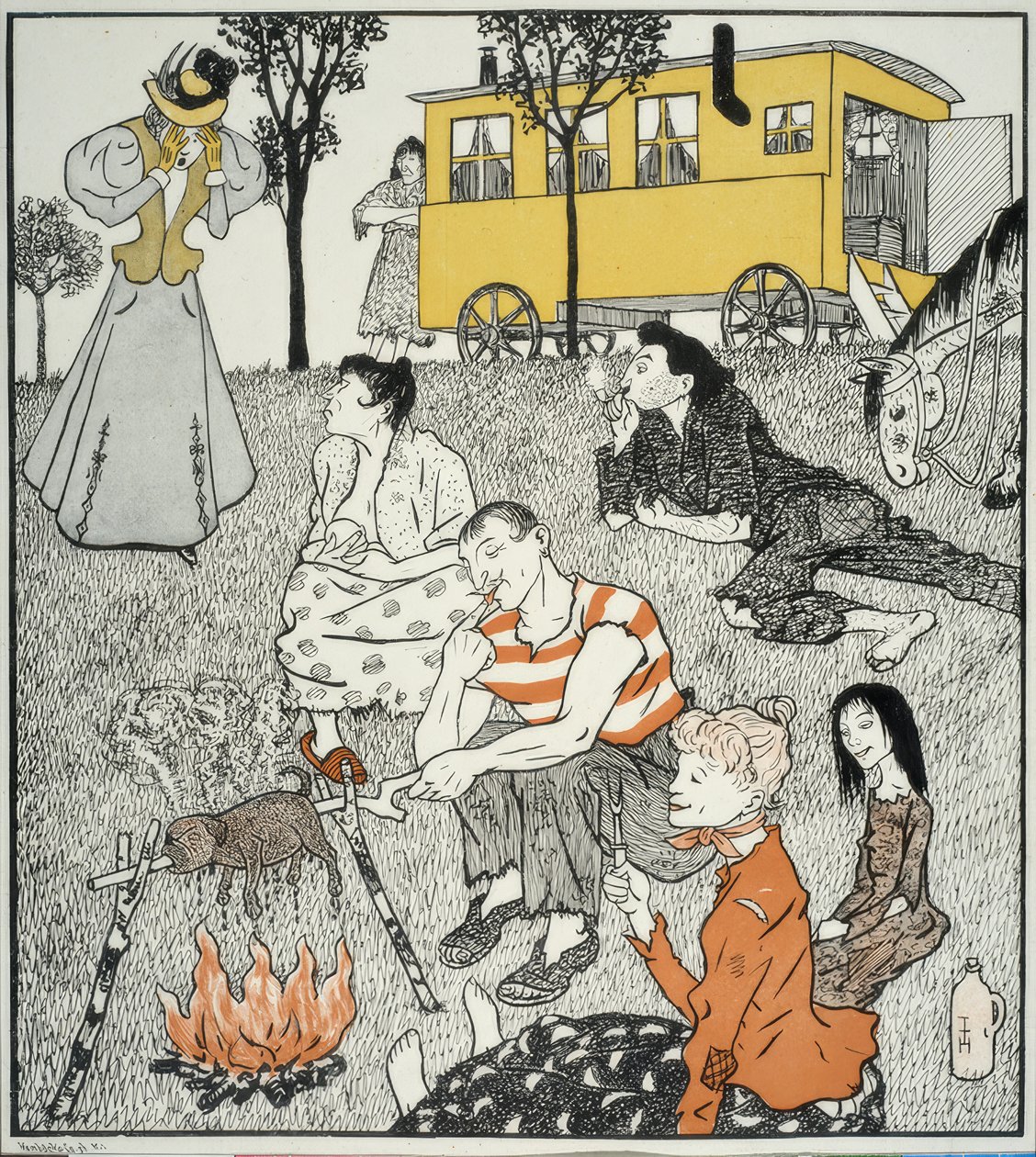Un incontro. / Oh Puzzi, devo trovarti così! da Thomas Theodor Heine