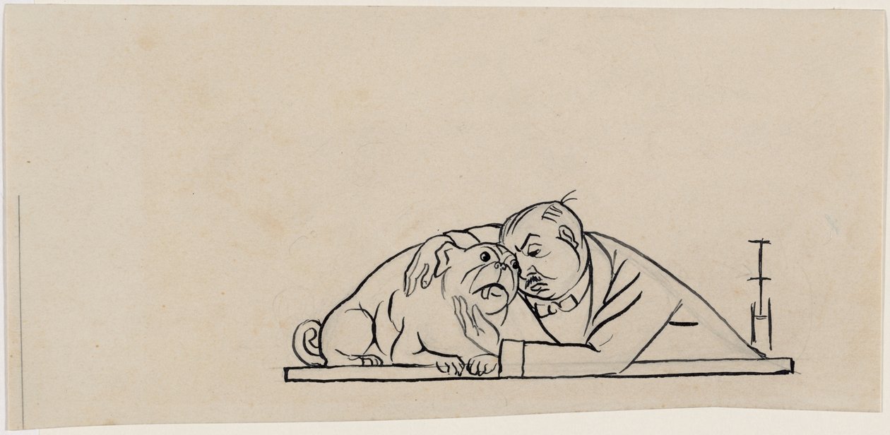 Autoritratto con un carlino da Thomas Theodor Heine