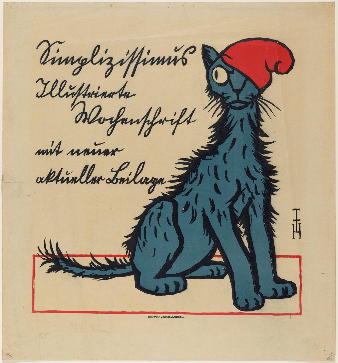 Manifesto pubblicitario per il Simplicissimus da Thomas Theodor Heine