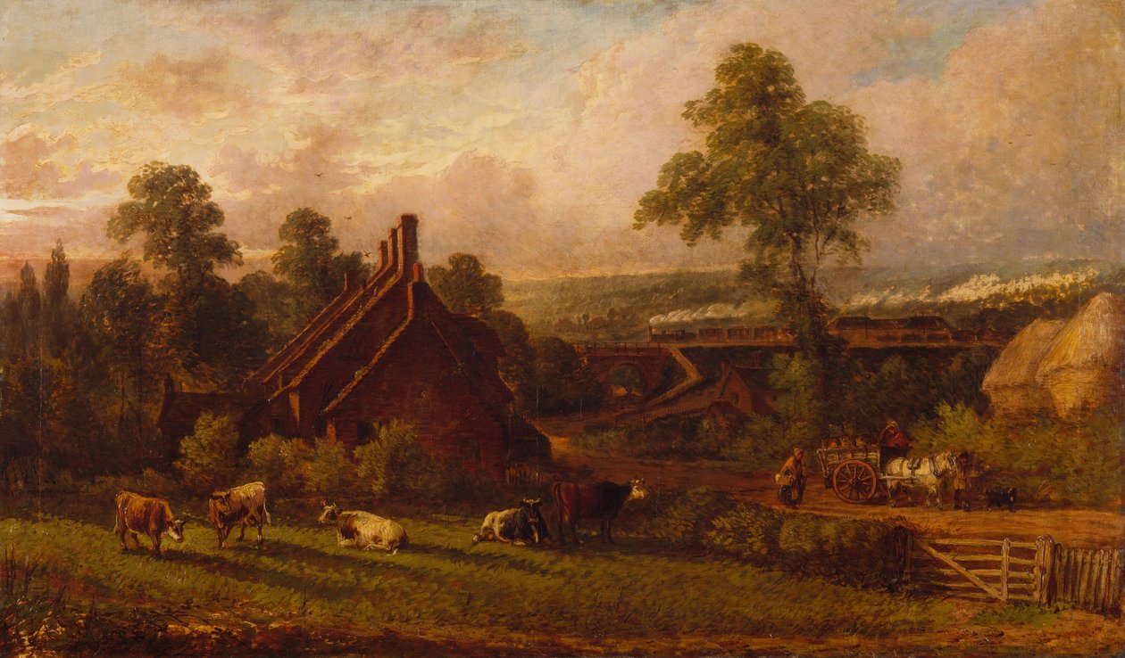 Linea ferroviaria a Northfield, 1871 da Thomas Thomas