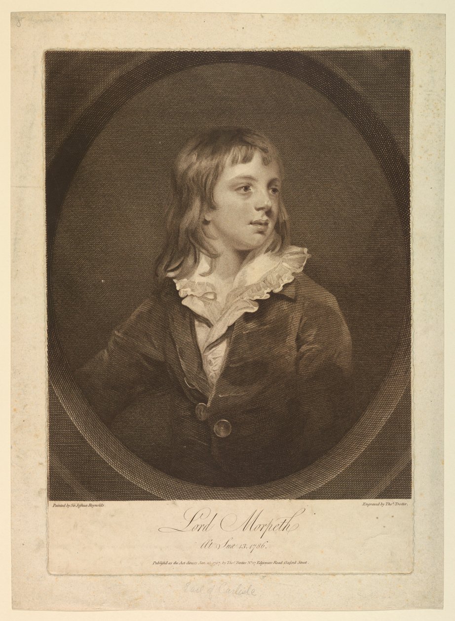 Ritratto di George Howard, sesto conte di Carlisle, visconte Morpeth da Thomas Trotter