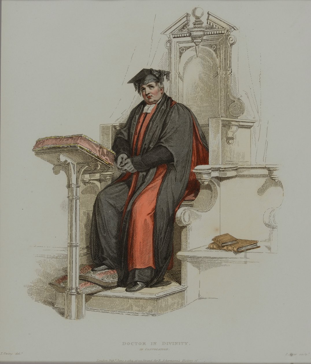 Dottore in Divinità, inciso da J. Agar, pubblicato in 