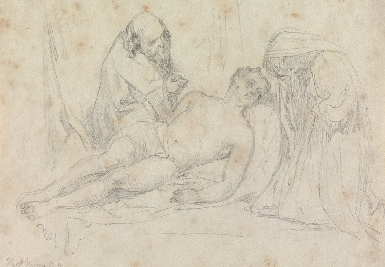 La morte di - set di William Etty R.A. da Thomas Uwins