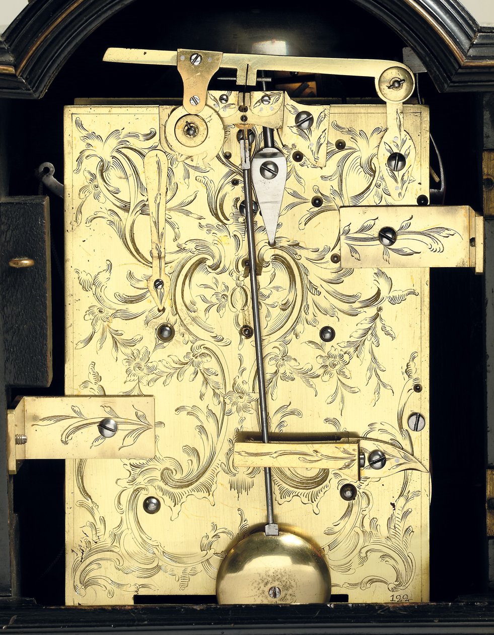 Dettaglio di un orologio da tavolo di Giorgio III, c.1770 da Thomas Wagstaff or Wagstaffe
