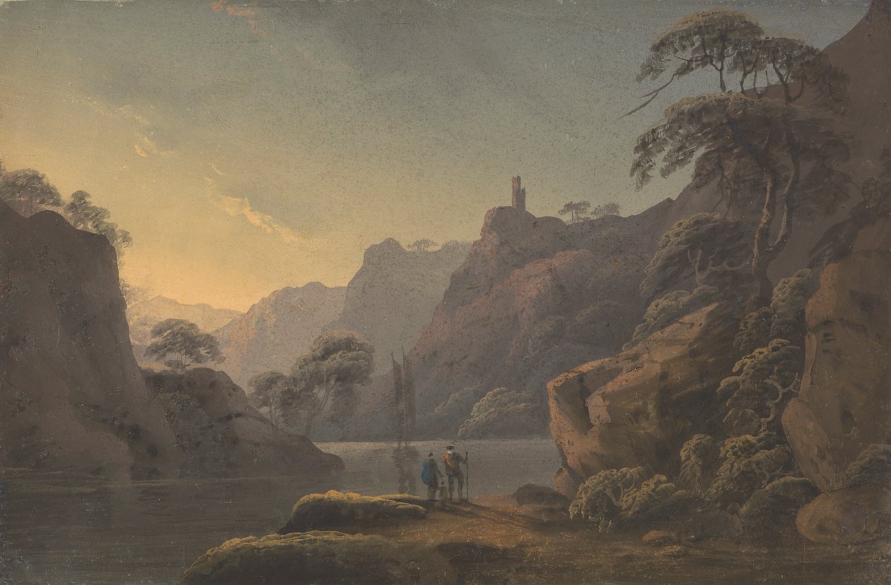 Composizione: Fiume che Serpeggia tra Alte Rocce da Thomas Walmsley