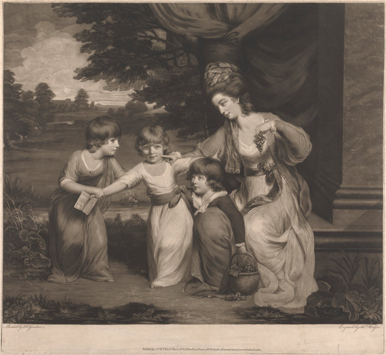Lady Rushout e i suoi figli da Thomas Watson