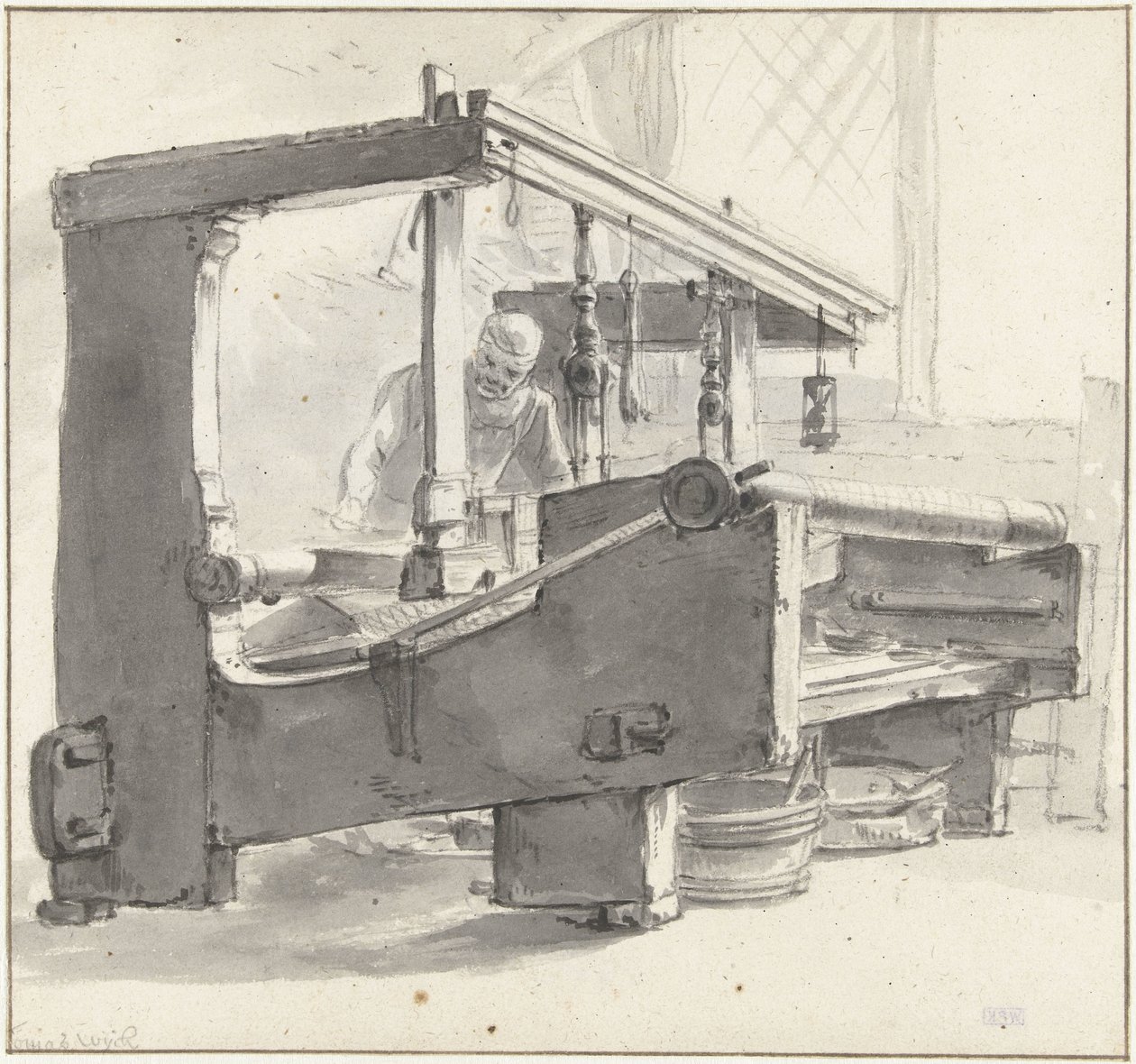 Un tessitore al lavoro da Thomas Wijck