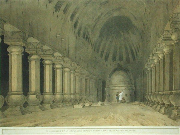 Interno di un Tempio Indù Scavato sull