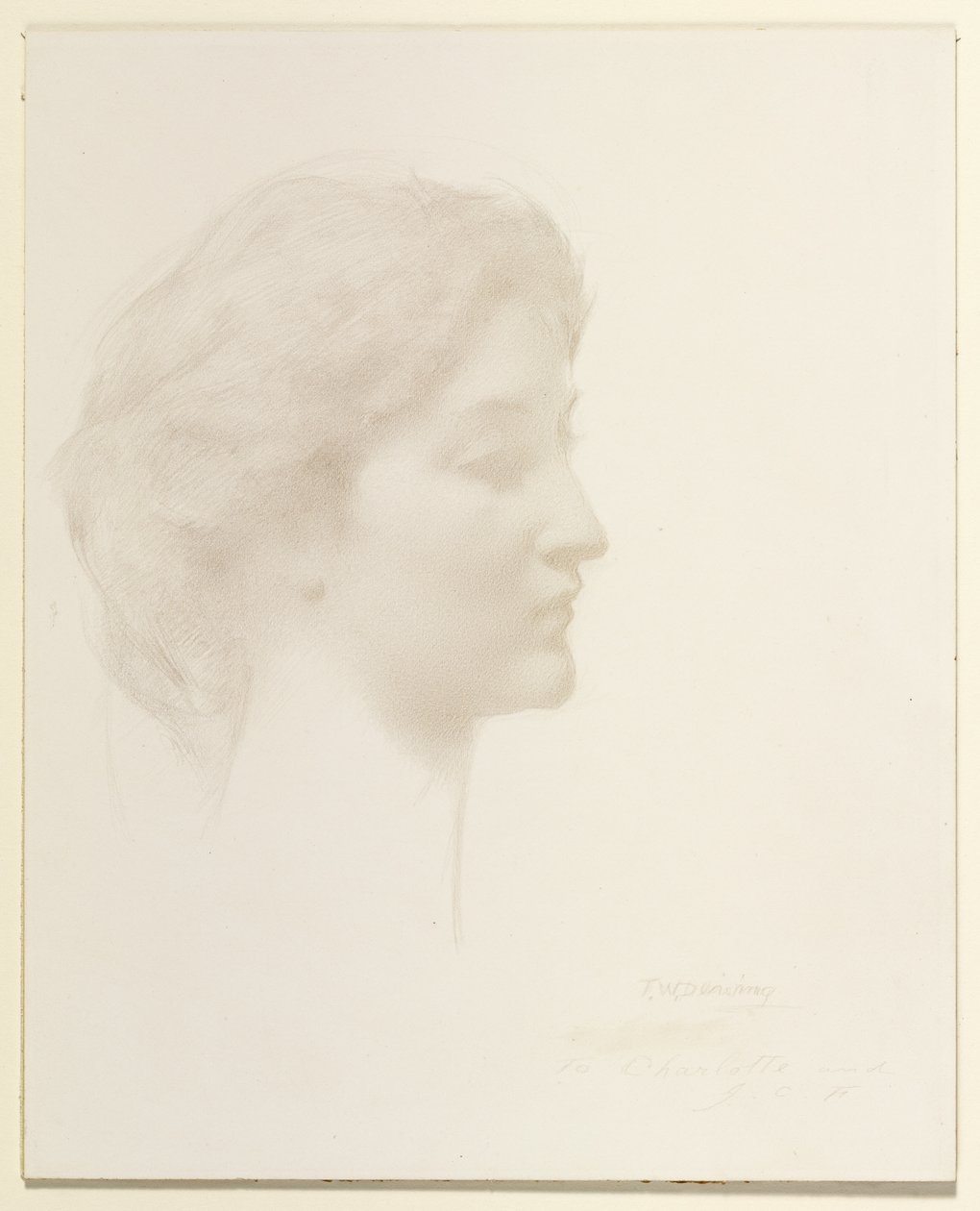 Testa di una ragazza da Thomas Wilmer Dewing
