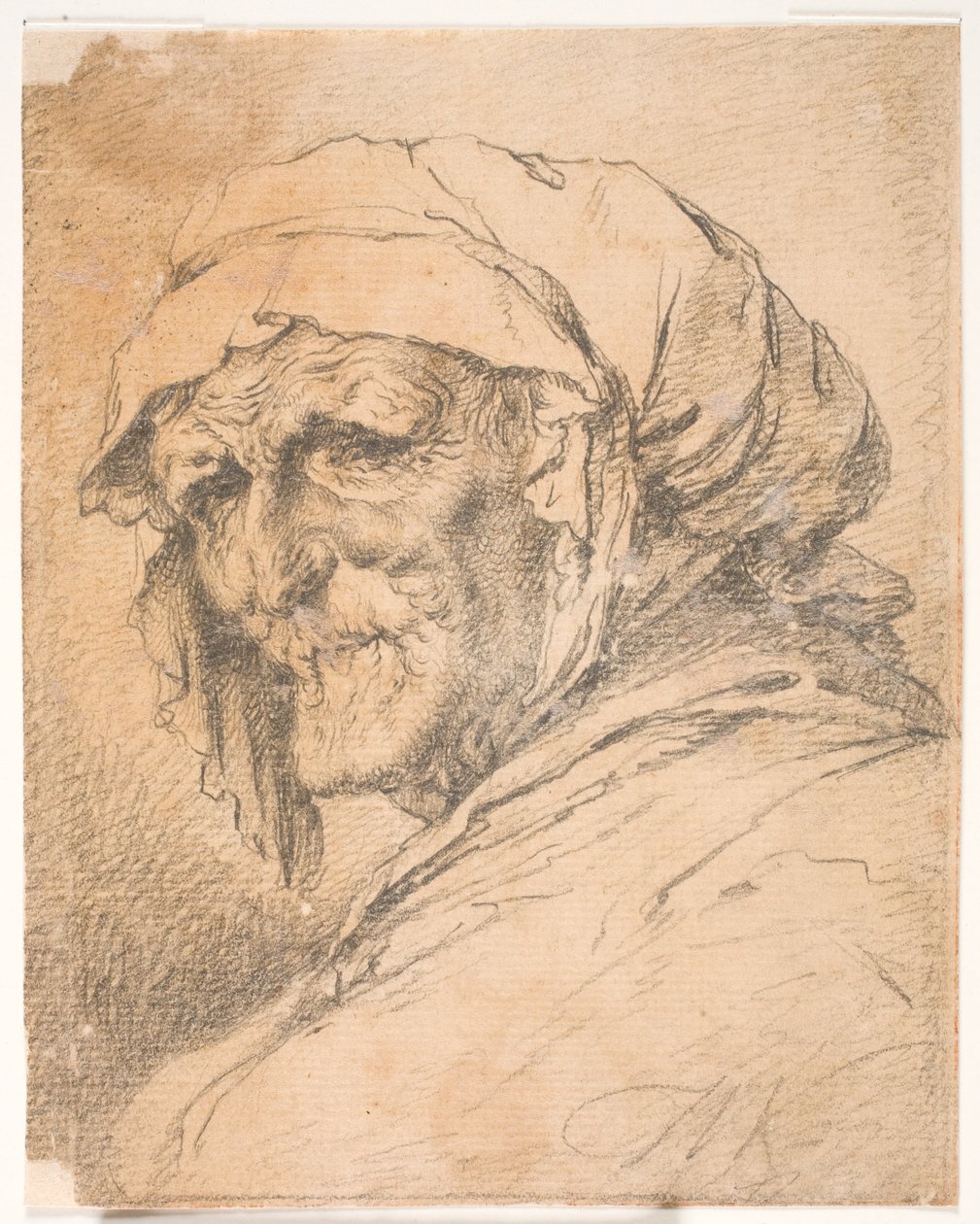 Testa di una vecchia donna da Thomas Worlidge