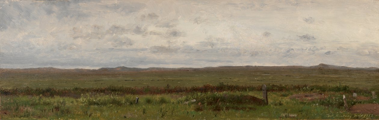 Tombe dei Viaggiatori, Fort Kearny, Nebraska da Thomas Worthington Whittredge