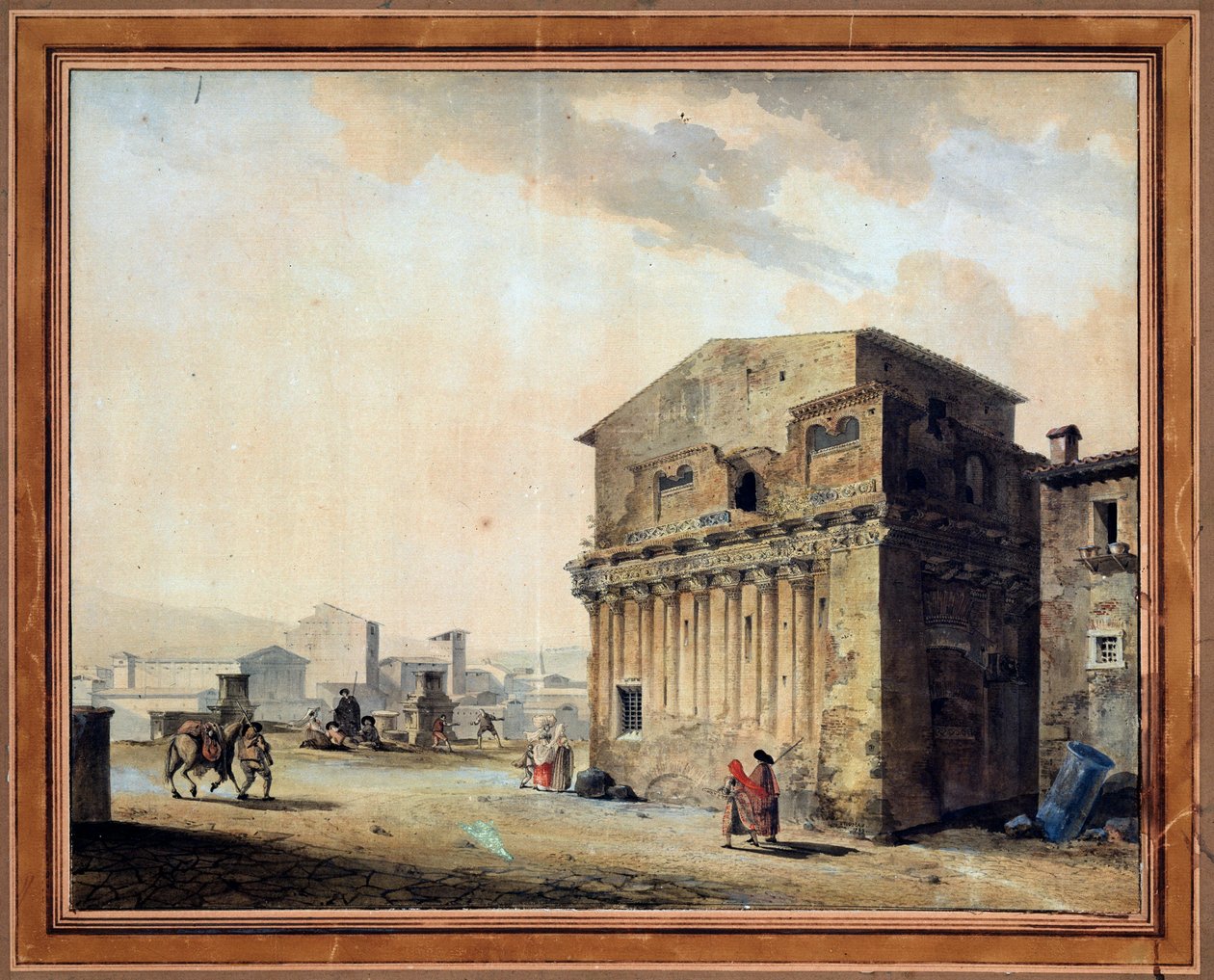 Roma. La casa di Ponzio Pilato, 1788 da Thomas de Thomon