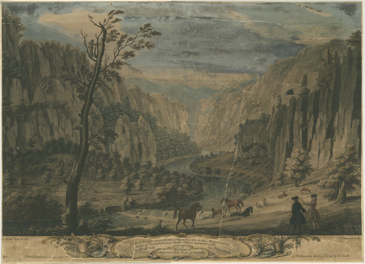 Dovedale - Otto Prospettive (incisione) da Thomas of Derby Smith
