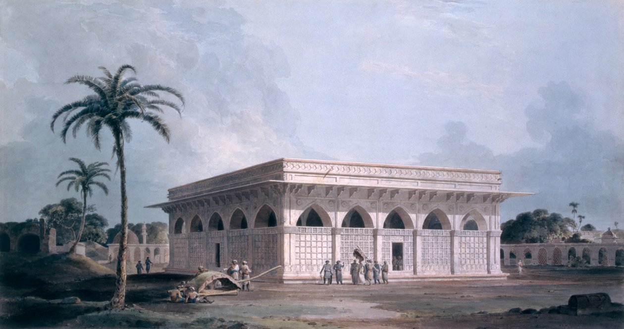 Chaunsath Khamba, Nizamuddin, Nuova Delhi da Thomas und William Daniell
