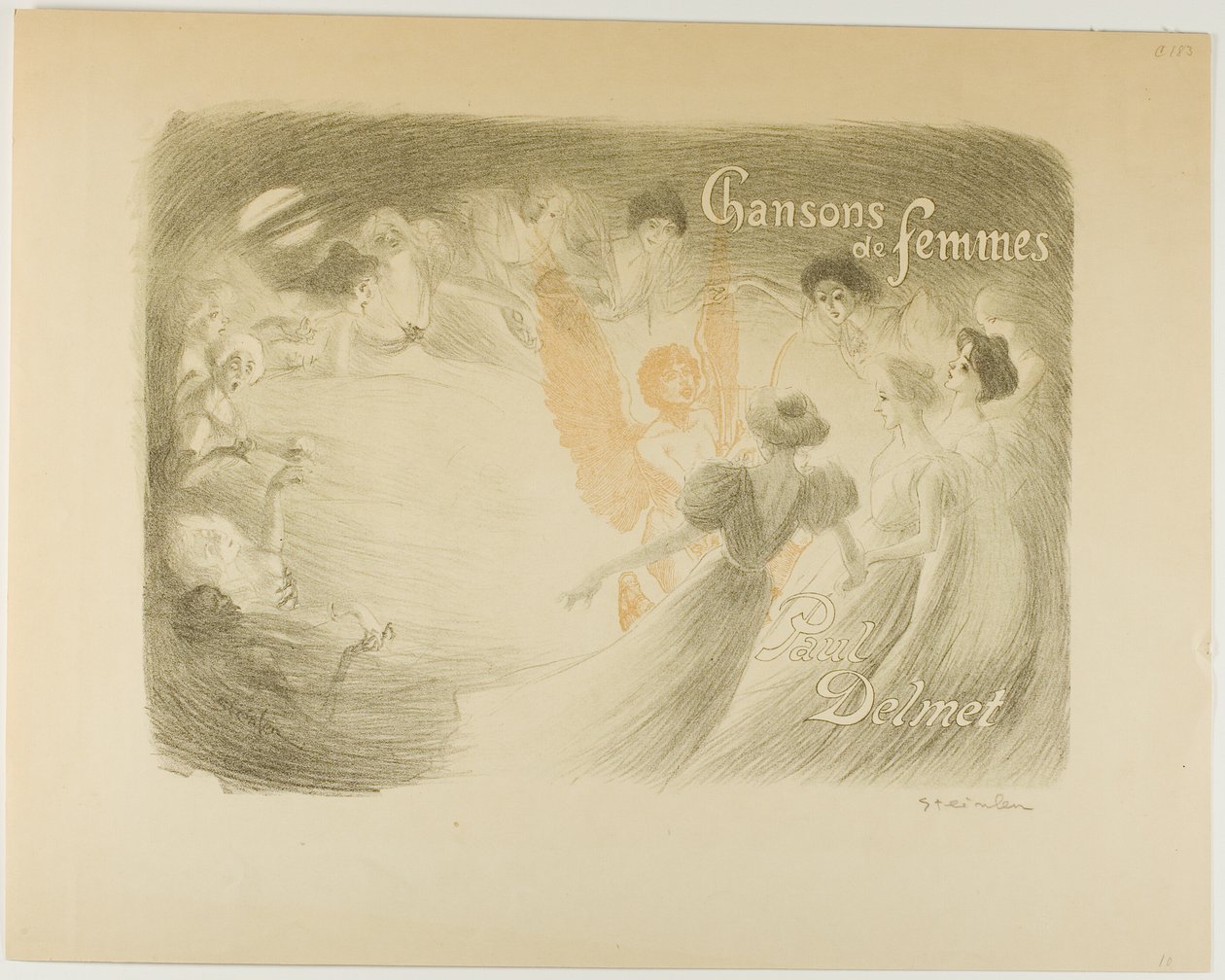 Chansons de femmes, copertina di un libro di Paul Delmet da Théophile Alexandre Pierre Steinlen