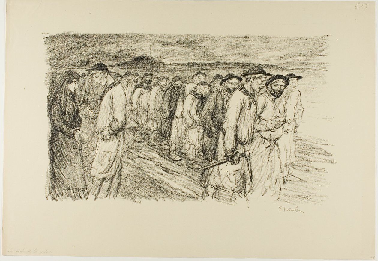 Uscire dalla miniera da Théophile Alexandre Pierre Steinlen