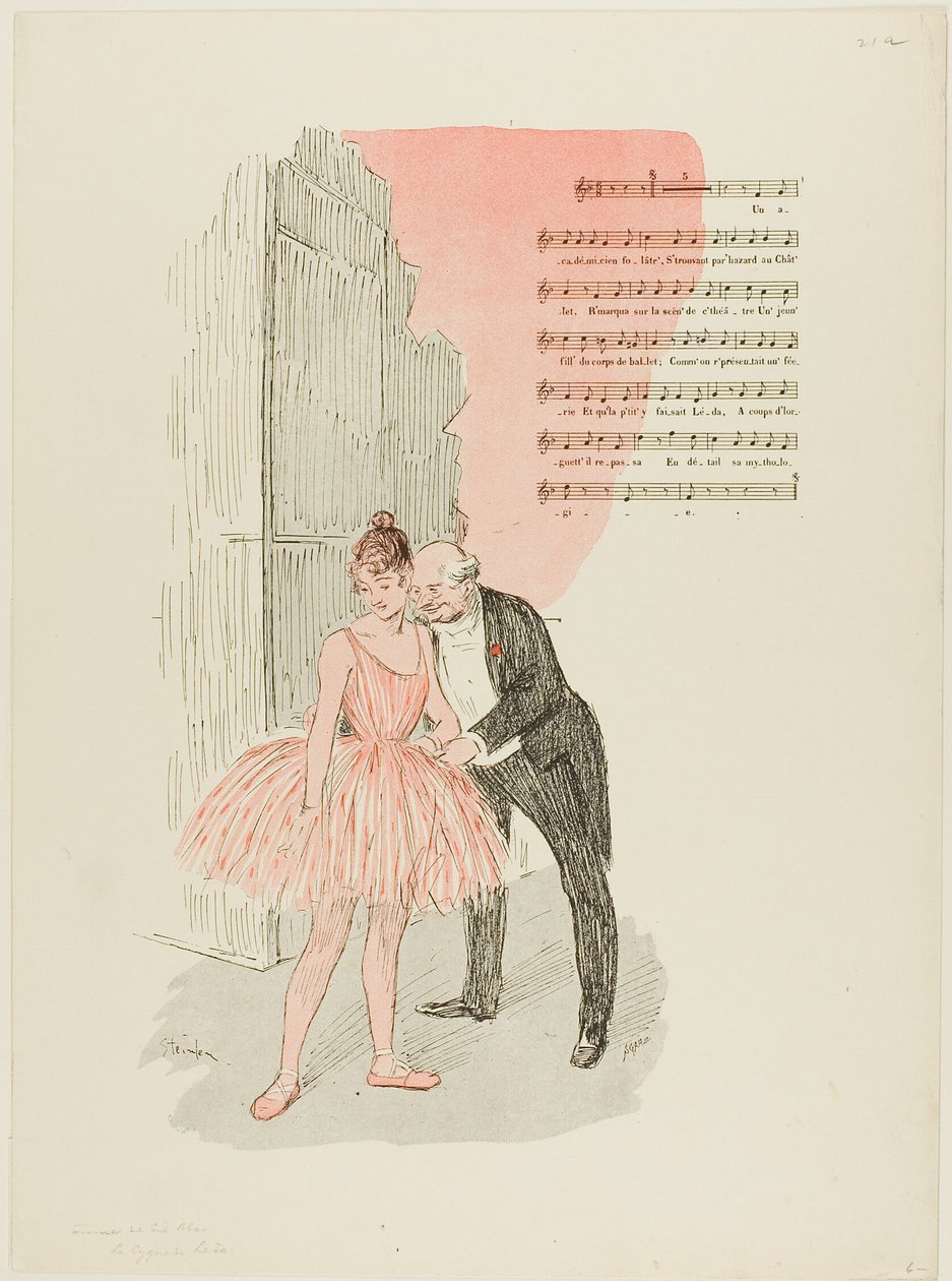 Leda e il cigno da Théophile Alexandre Pierre Steinlen