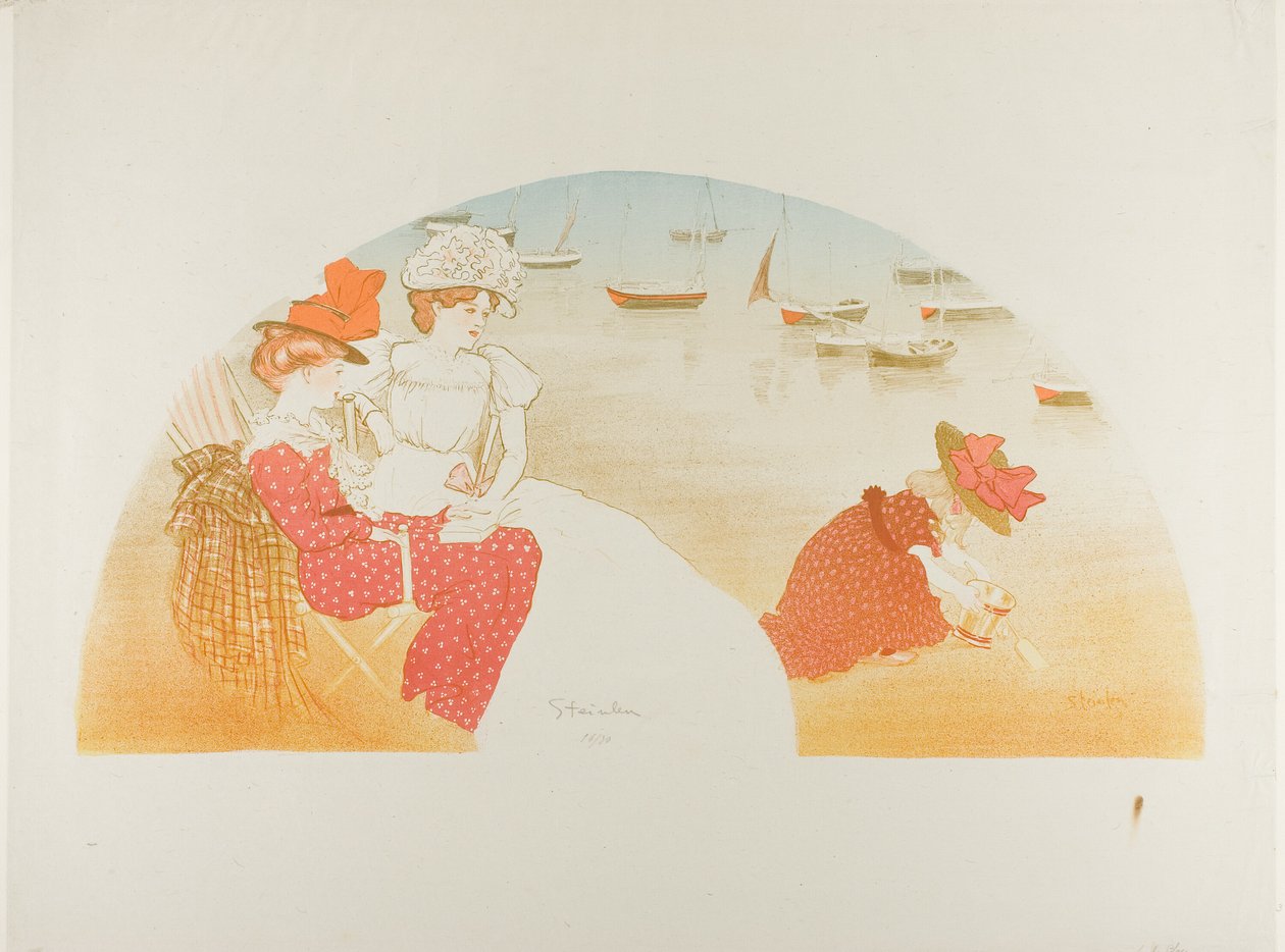 Sulla spiaggia da Théophile Alexandre Pierre Steinlen