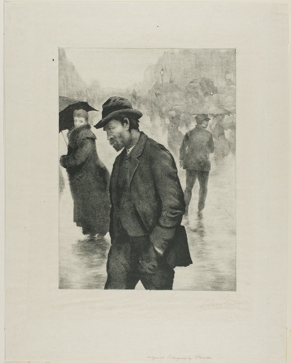 Giornata di pioggia, Parigi da Théophile Alexandre Pierre Steinlen