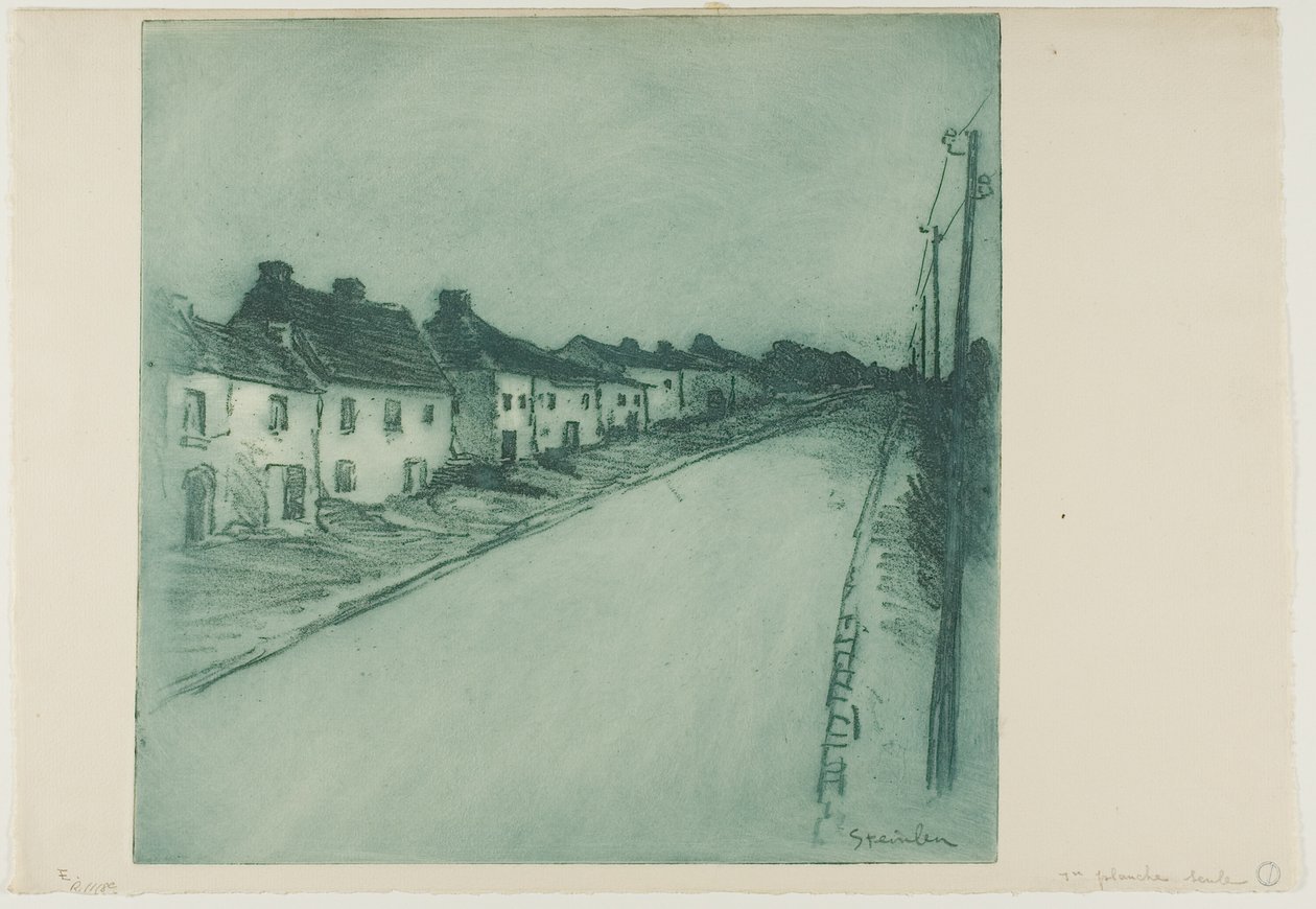 La strada che attraversa un villaggio da Théophile Alexandre Pierre Steinlen