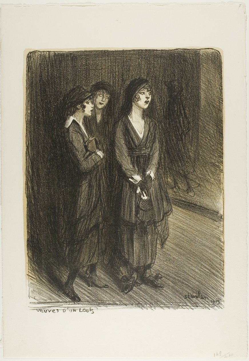 Vedove di un Luigi, settimo piatto di Actualités da Théophile Alexandre Pierre Steinlen