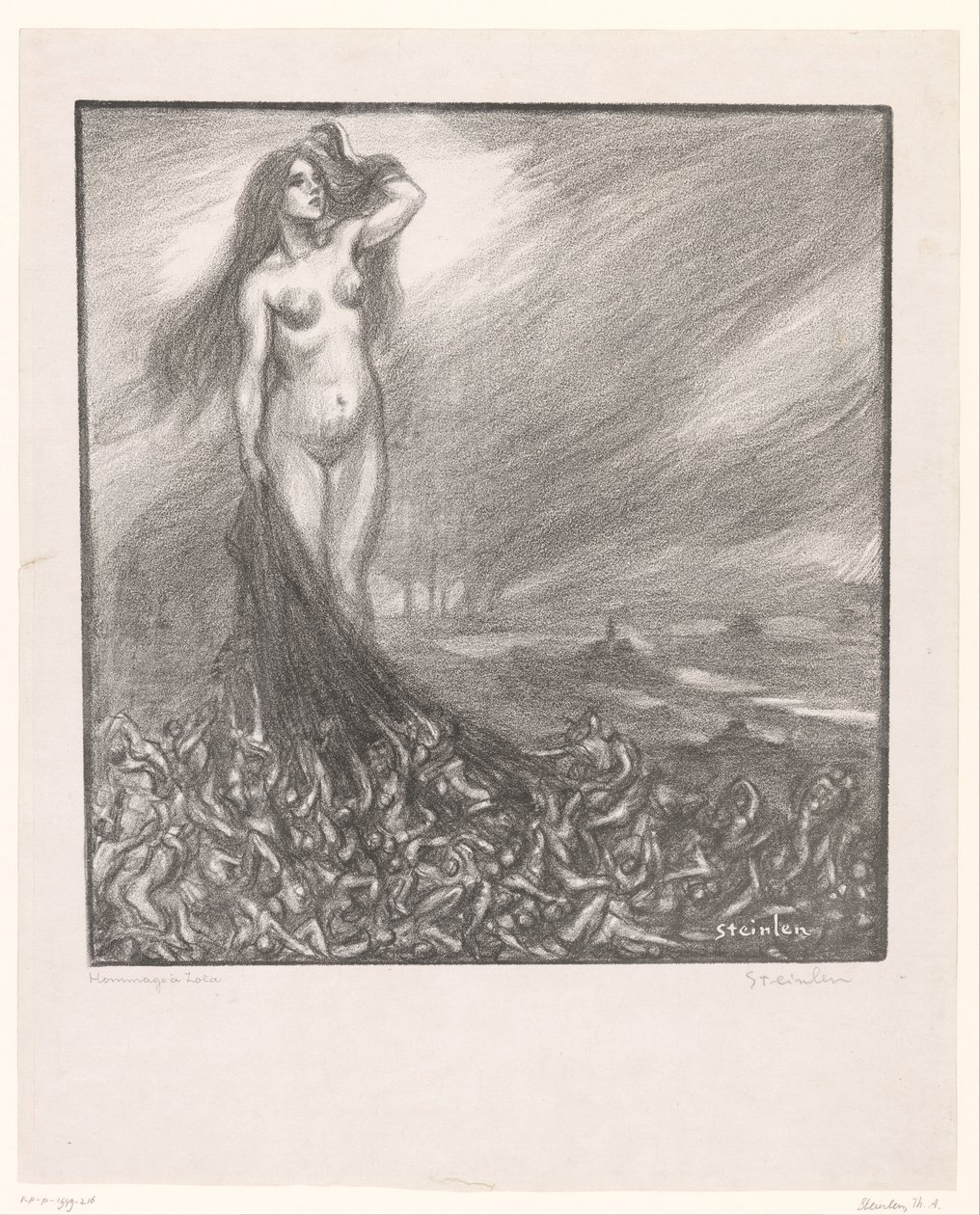 Omaggio a Zola da Théophile Alexandre Steinlen (signed by artist)